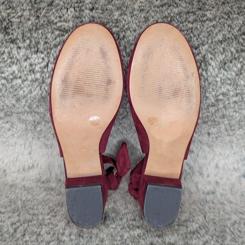 Sole Society Opal Suede Slingback Pumps Red Women's 7.5 - Picture 10 of 11